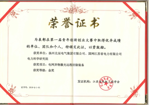 11.28+北辰電氣集團有限公司榮獲“江蘇省電機工程學會第一屆青年創新創業大賽決賽金獎”1.jpg
